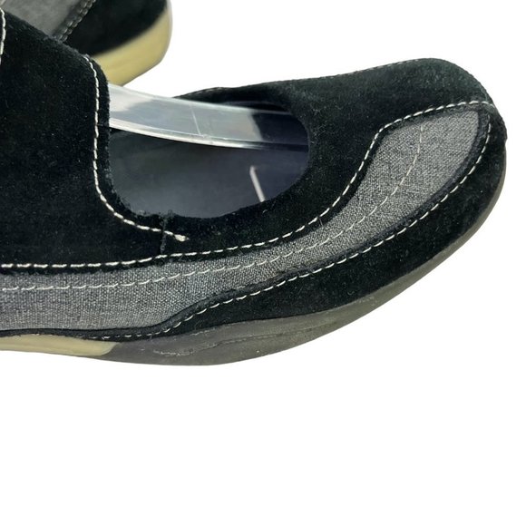 Lands End Womens Mary Janes Loafers Flats Sporty Casual Gray Black Shoes sz 8.5 - Picture 12 of 16